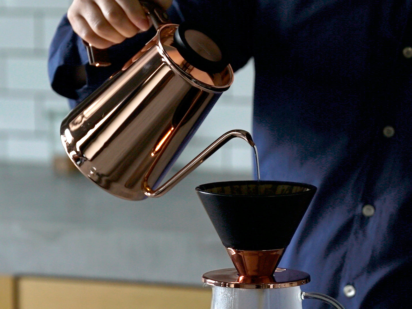 コーヒーポット 細口 ステンレス 直火 IH対応 温度計付き｜amadana