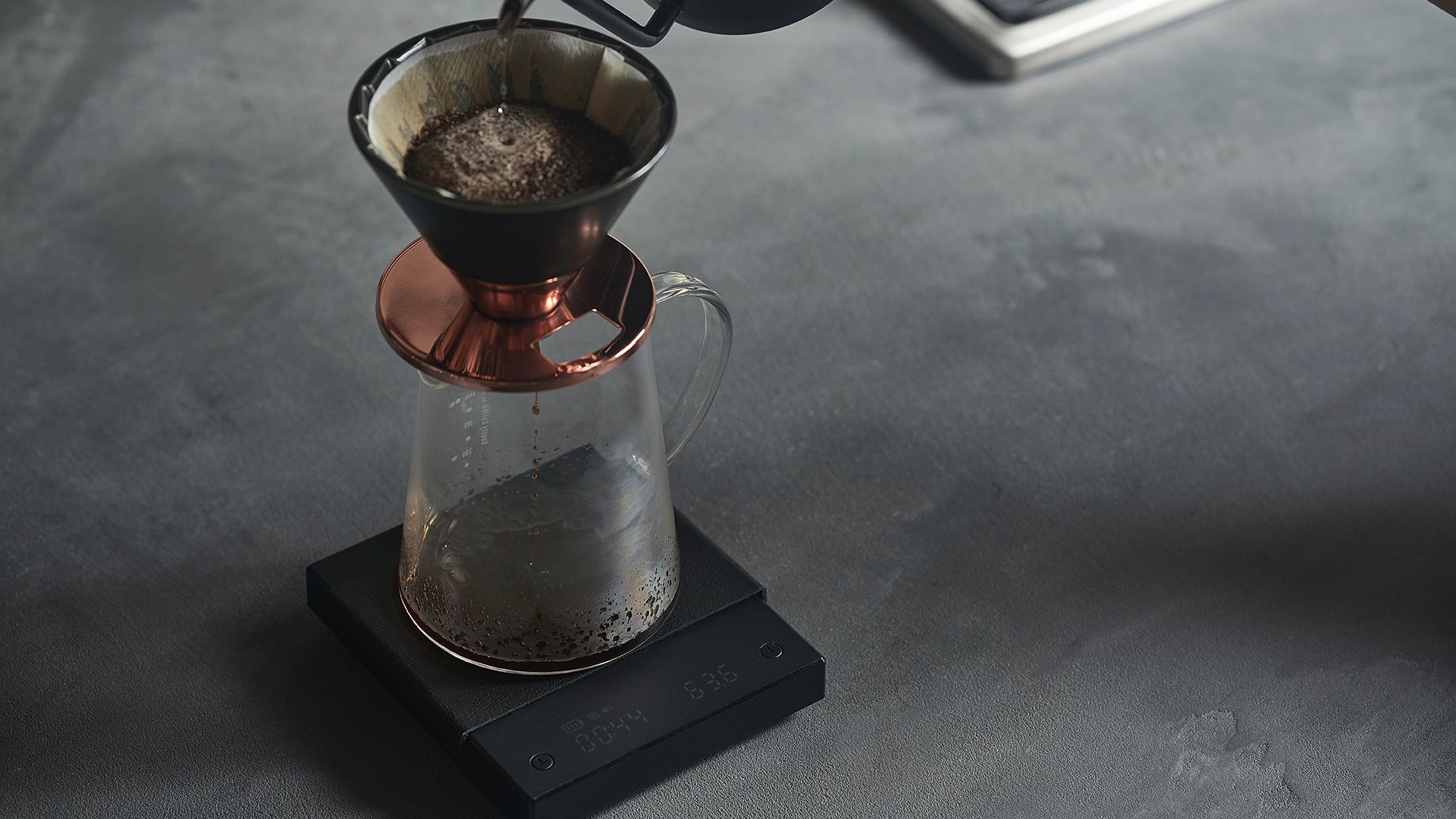 コーヒースケール ドリップスケール 自動タイマー USB充電式 レザー