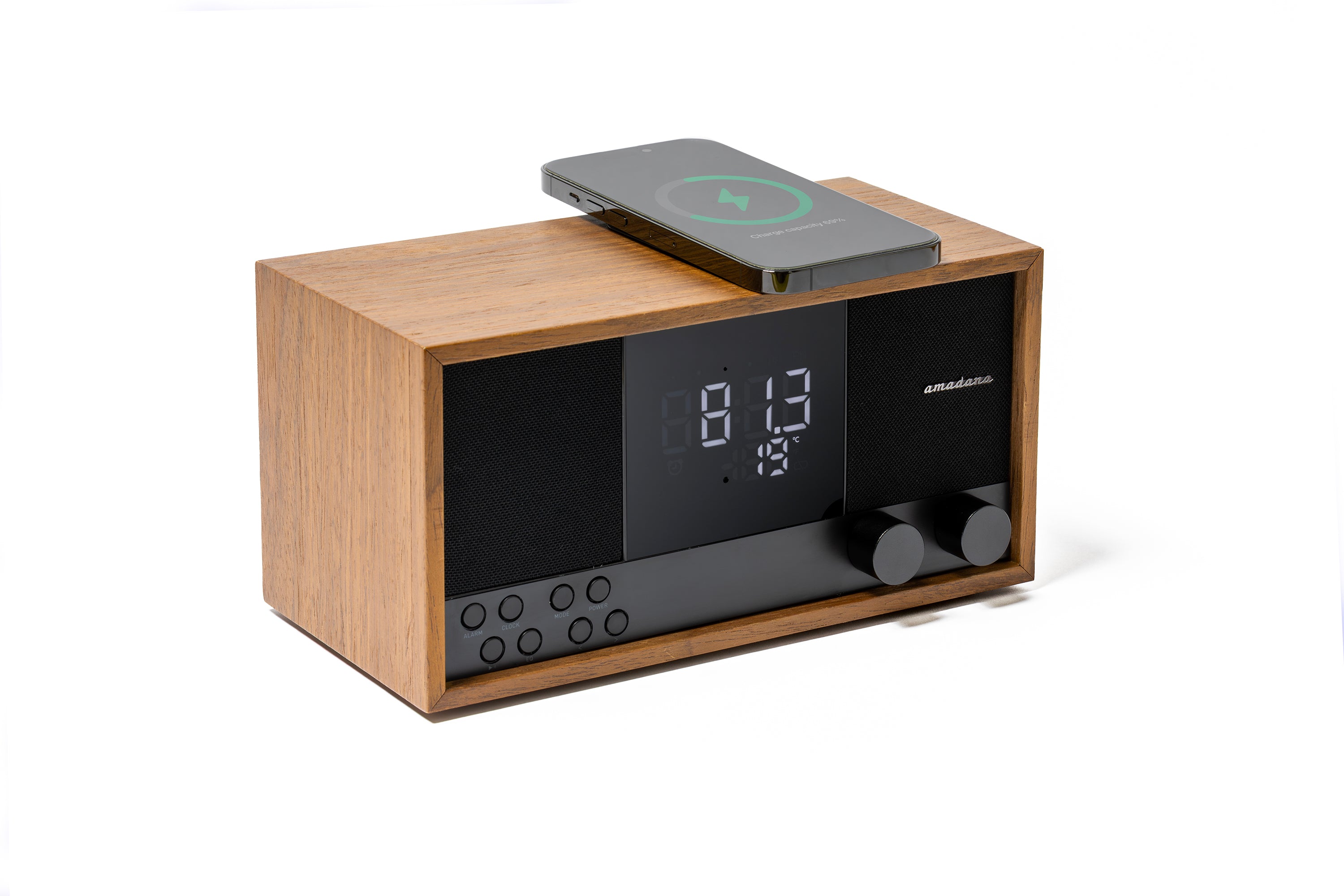 ワイヤレスFMクロックラジオ ワイドFM対応 Bluetooth ワイヤレス充電